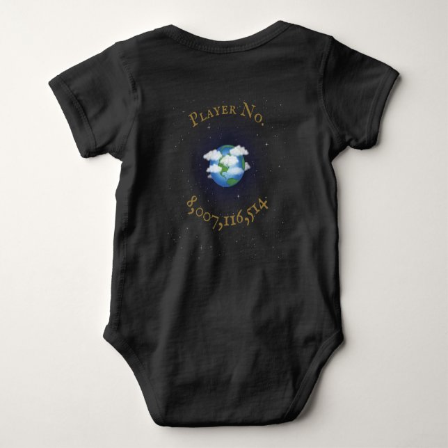 "I Play for Team Earth" World Population T Shirt (Baksida)