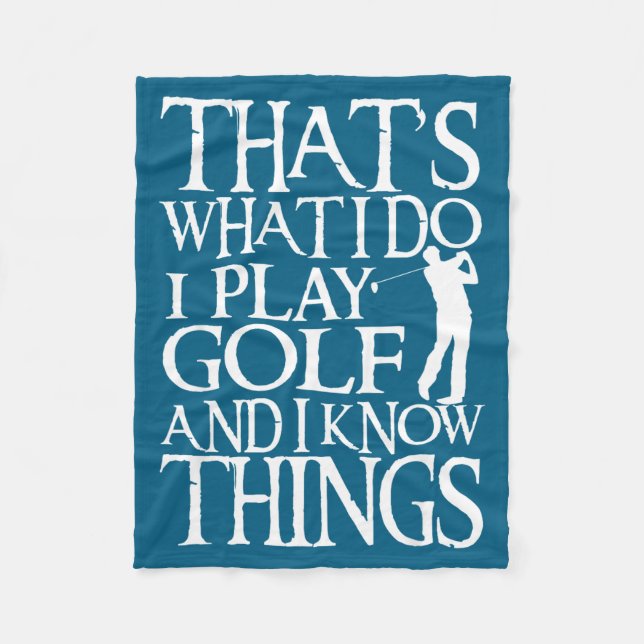 I Play Golf Funny Golf Quote Shop Uni-adults &amp; Fleecefilt (Framsidan)