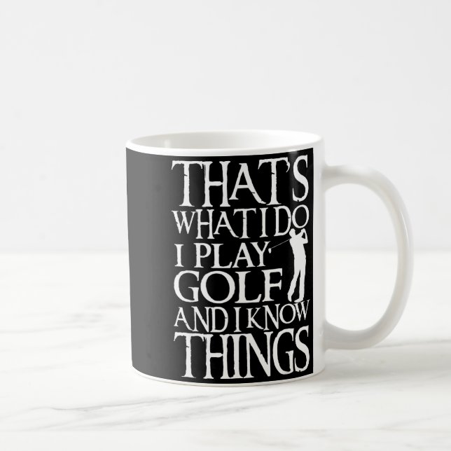 I Play Golf Funny Golf Quote Shop Uni-adults &amp; Kaffemugg (Höger)