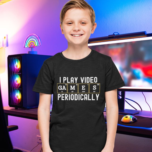 I Play Video Games Periodically, Fun Gamers T Shirt (Skapare uppladdad)