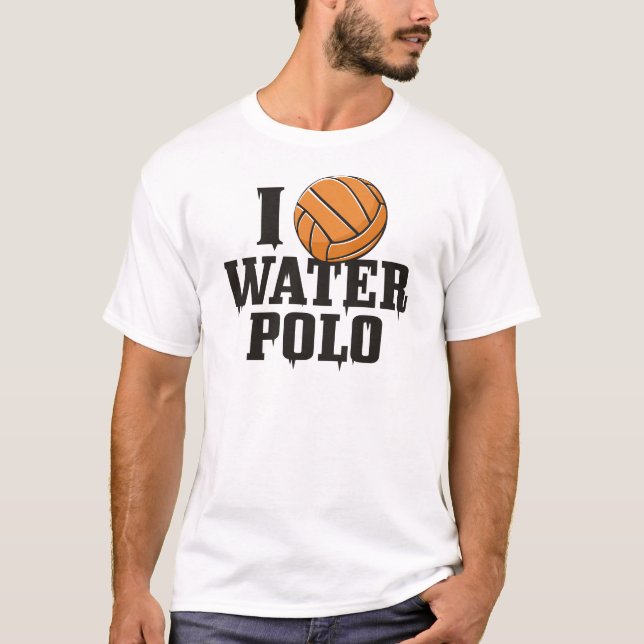 I Play Water Polo T Shirt (Framsida)