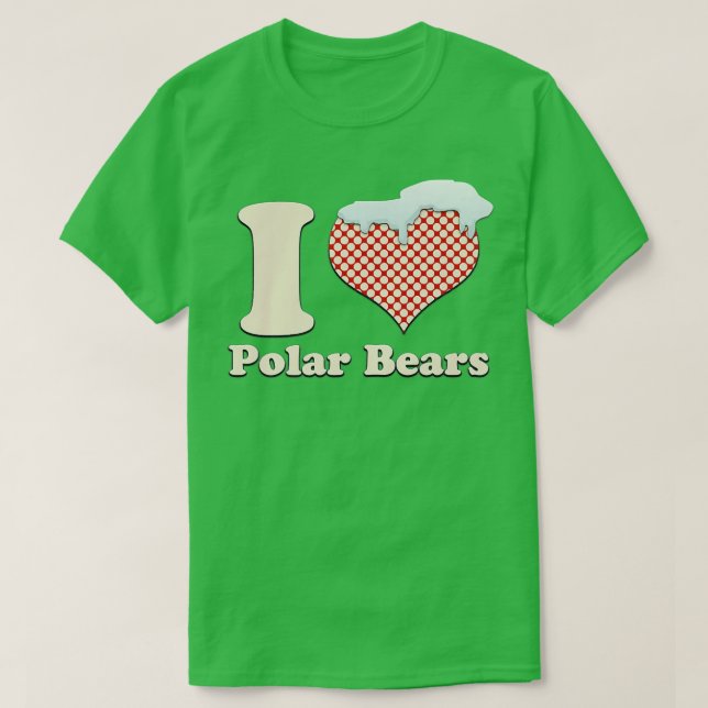 I Polar Bears Heart Premium T Shirt (Design framsida)