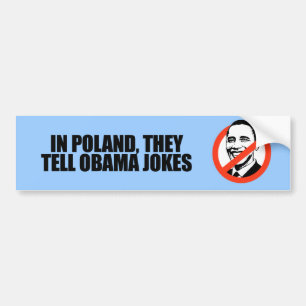 I Polen berättar de Obama skämt Bildekal