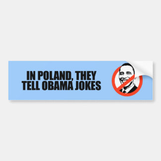 I Polen berättar de Obama skämt Bildekal
