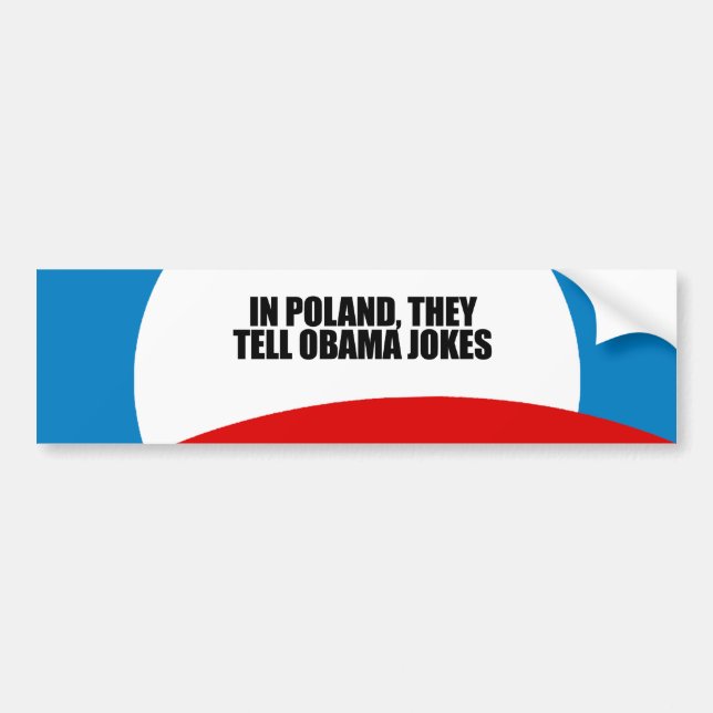I Polen berättar de Obama skämt Bildekal (Framsidan)