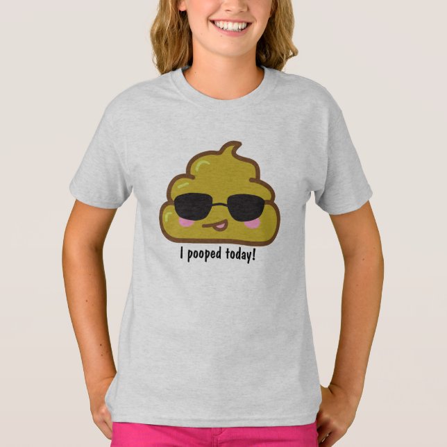 I POOPED IDAG! Lustigt T-shirt (Framsida)