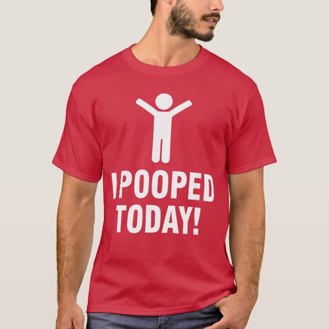 I Poopedoday retro T Shirt (Framsida)