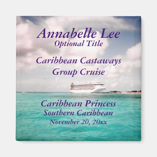 I Port Anpassningsbar Group Cruise Magnet (Framsidan)