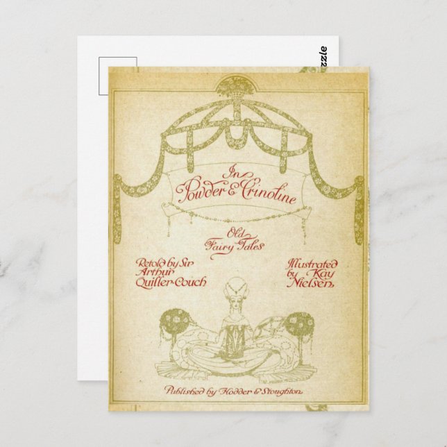 I Powder and Crinoline, Kay Nielsens titelsida Vykort (Fram/baksida)