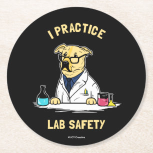 I Practice Lab Safety Underlägg Papper Rund