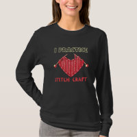 I Practice Stitch Craft Sticka Knitting Crochet