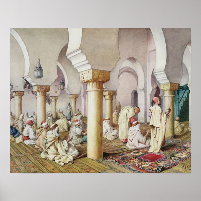 I Prayer i moskén, 1884 Poster (Framsidan)