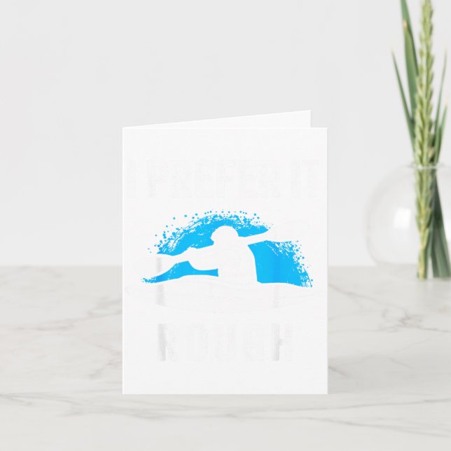 I Prefer It Rough Funny White Water Kayak  Kort (Framsida)