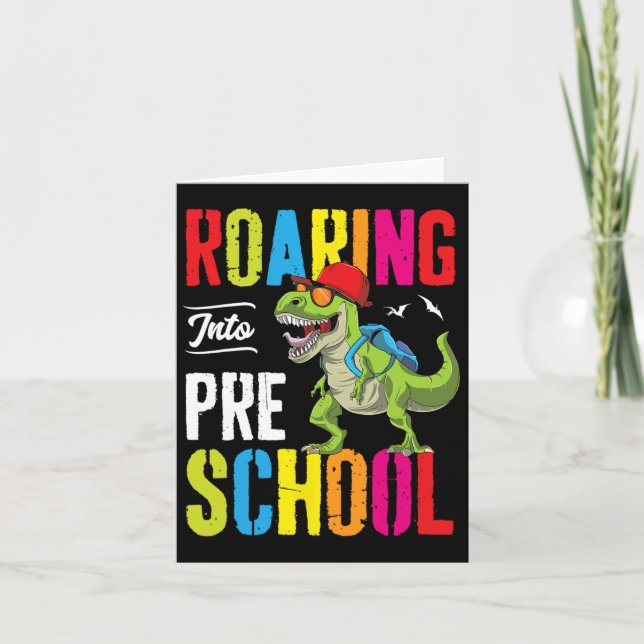 I Preschool Dinosaur-läraren förK till Scho Kort (Framsida)