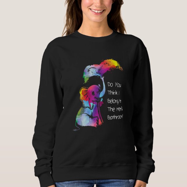 I Pridet Manar Bathroom Rainbow Trans T Shirt (Framsida)