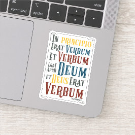 I Principio Erat Verbum Latin Bible Verse Klistermärken