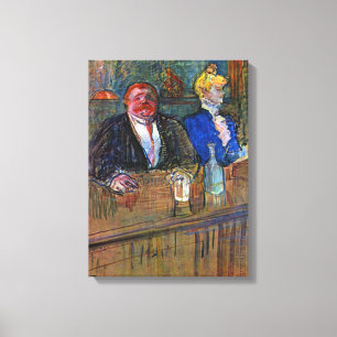 I Pub av Toulouse Lautrec, Vintage Fine Art Canvastryck