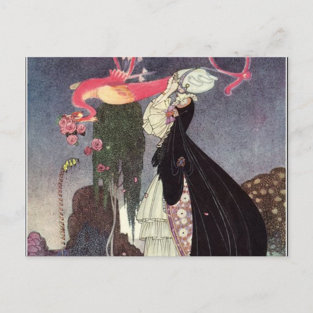 I puder och krinolin Kay Nielsen Vykort (Framsida)