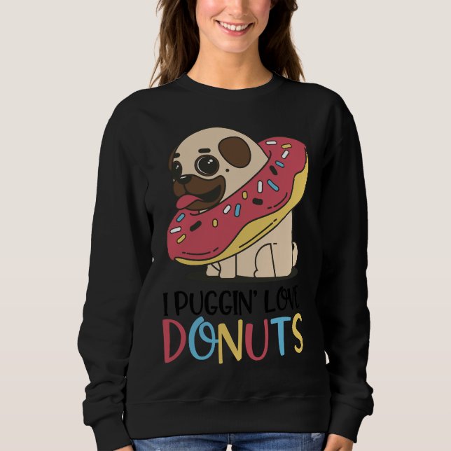 I Puggin Kärlek Donuts Funny Pugs Gifts Essential  T Shirt (Framsida)