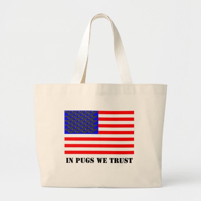 I Pugs We Trust Jumbo Tygkasse (Framsidan)