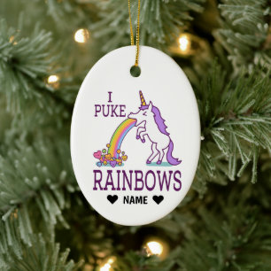 I Puke Rainbows Julgransprydnad Keramik