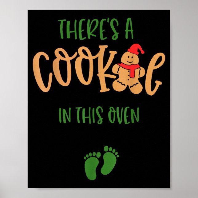 I Put A Cookie In That Oven Couples Christmas Preg Poster (Framsidan)