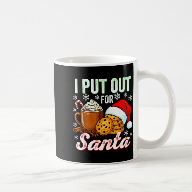 I Put Out For Santa Funny Xmas Christmas Couple Ma Kaffemugg (Höger)