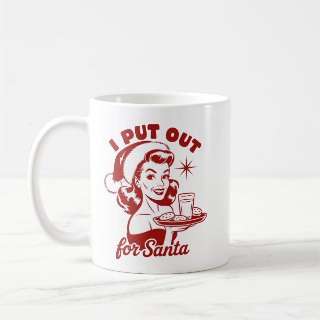 I Put Out For Santa Snarky Christmas Sarcastic  Kaffemugg (Vänster)