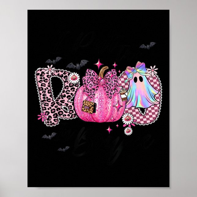 I Put The Boo In Boujee Funny Leopard Boujie Ghost Poster (Framsidan)