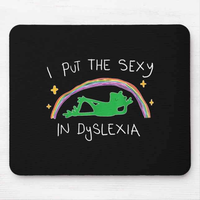 I Put The Y In Dyslexia Funny Cute Frog  Musmatta (Framsidan)
