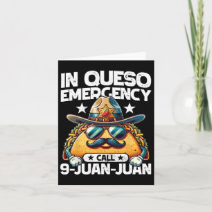 I Queso-Akutet ring 9 Juan Juan! Funny Pun Cin Kort