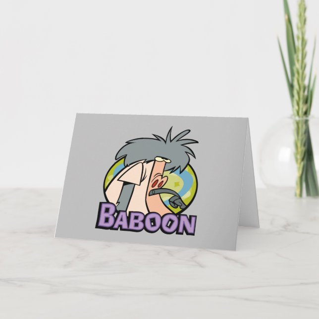 I.R. Baboon Character Badge Kort (Framsida)