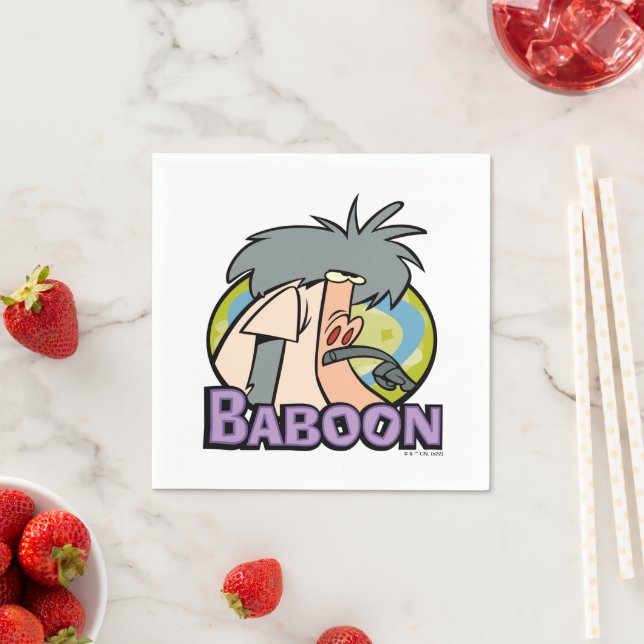 I.R. Baboon Character Badge Pappersservett (Insitu)