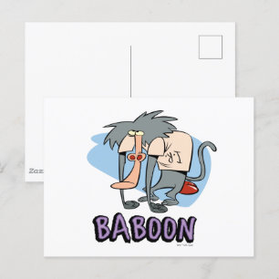 I.R. Baboon Character Graphic Vykort