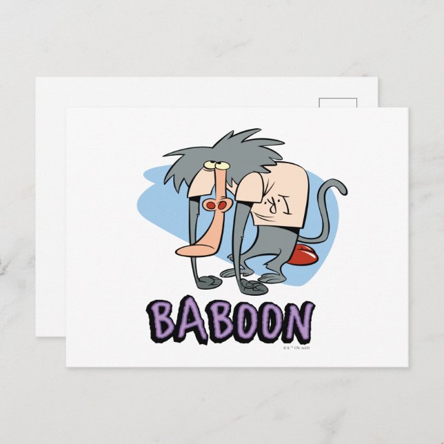 I.R. Baboon Character Graphic Vykort (Fram/baksida)
