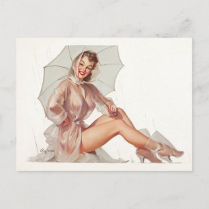 I Rain Pin Up Vykort