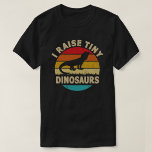 I Raise Tiny Dinosaur Vintage Retro Beared Dragon T Shirt