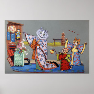 I rättvistans Japan, Louis Wain Poster