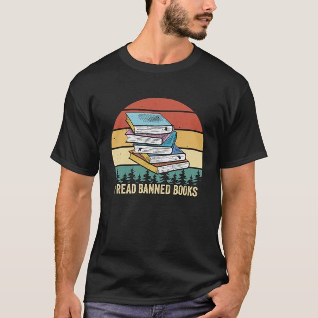 I read Banned Book  Retro Vintage T Shirt (Framsida)
