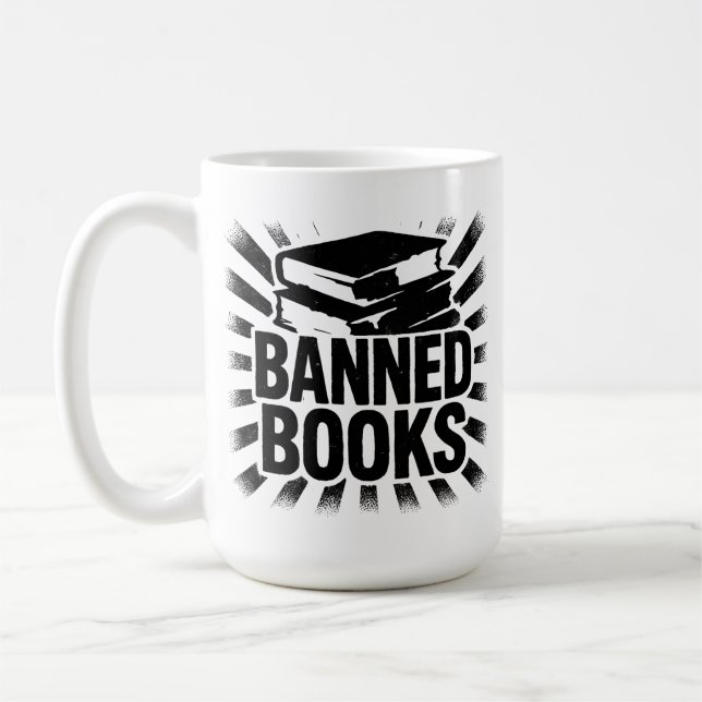 I Read Banned Books Kaffemugg (Vänster)