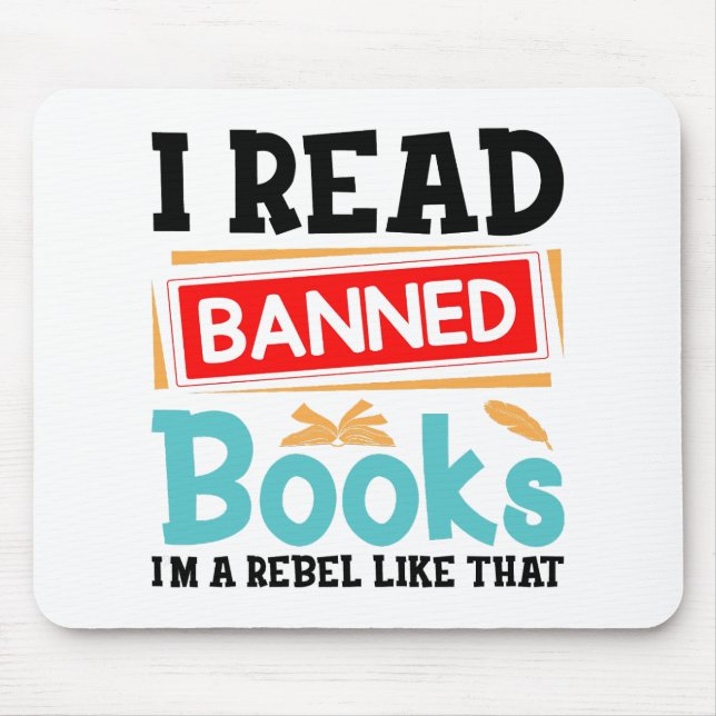 I Read Banned Books Librarian Reader Musmatta (Framsidan)