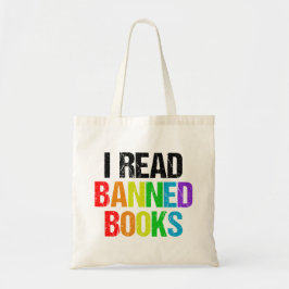 I Read Banned Books Rainbow Tygkasse
