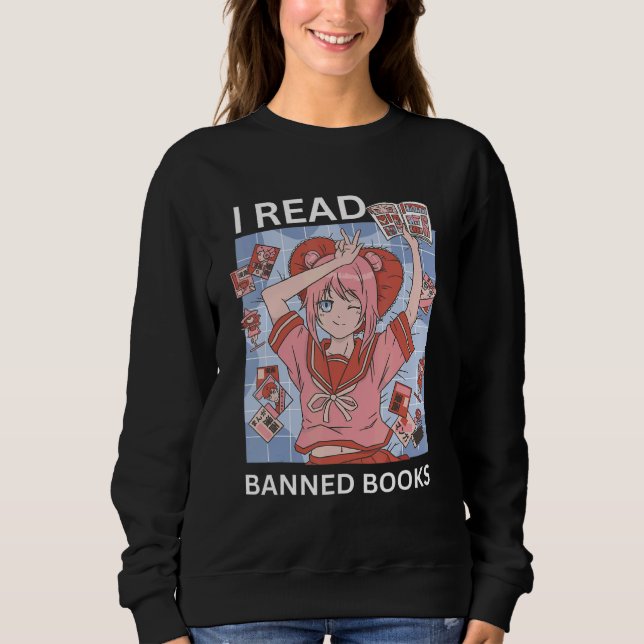 I Read Banned Books Reading Nerd Banned Book Week  T Shirt (Framsida)