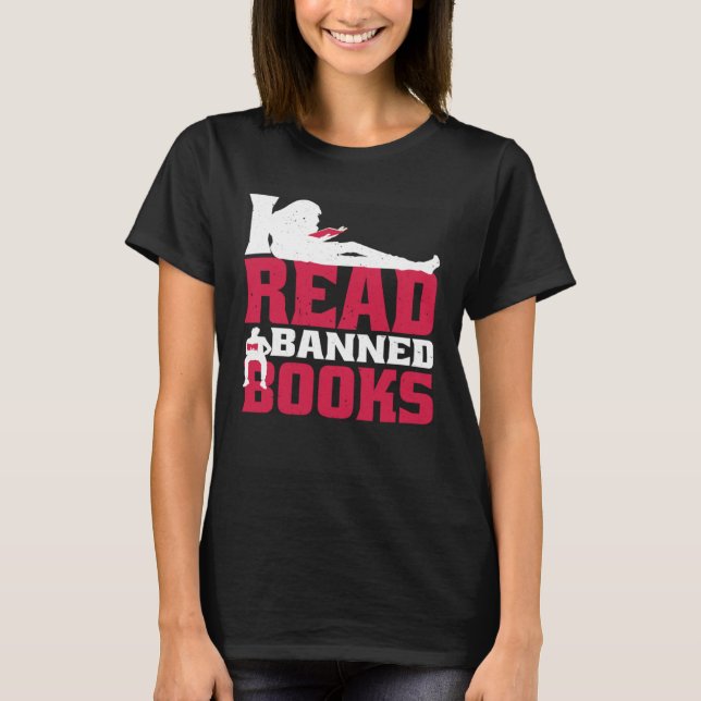 I Read Banned Books T Shirt (Framsida)