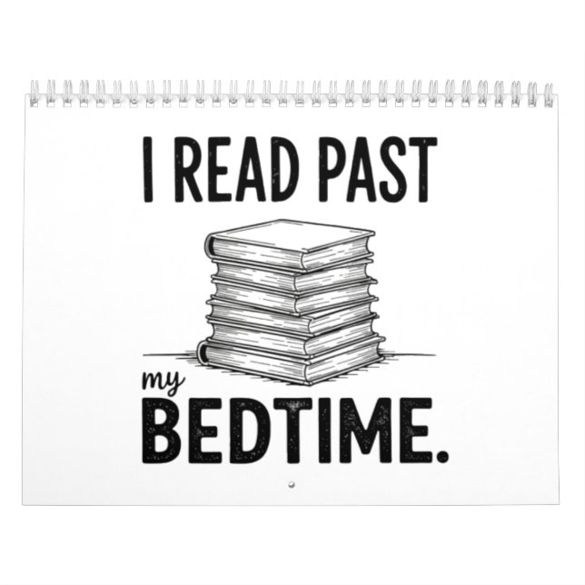 I Read Past My Bedtime – Funny Bookworm Kalender (Omslag)