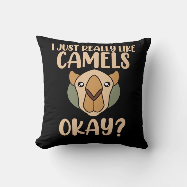 I Really Like Camels Animal Lover Camel Pet Owner Kudde (Framsida)
