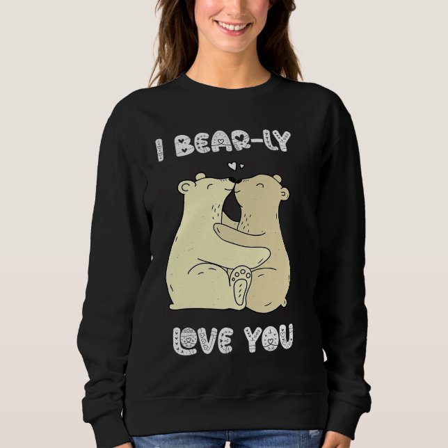 I Really Love You Cute Lovely Bears Romantic Valen T Shirt (Framsida)