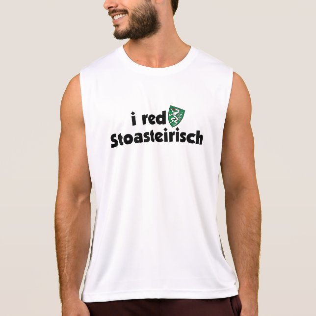 I red Stoasteirisch Steiermark Österreich Dialekt T Shirt (Framsida)
