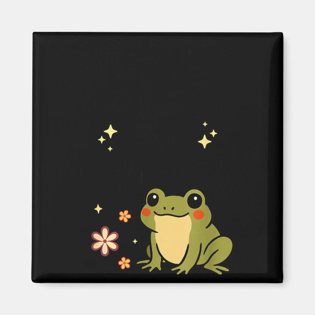 I Refuse To Lose My Whimsy – Cute Frog Quote Funny Magnet (Framsidan)