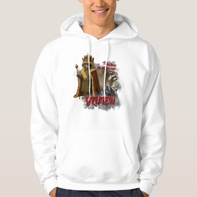 I Refuse To Tolerate Gluten meme funny sweatshirt (Framsida)